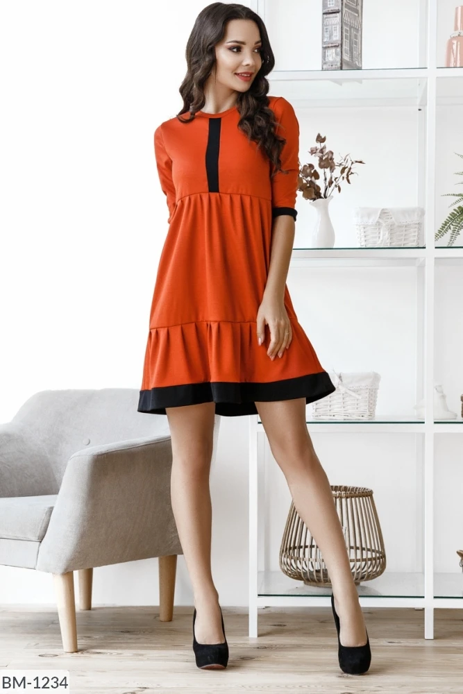 Новые осенние повседневные платья Для женщин платье с О-образным вырезом и