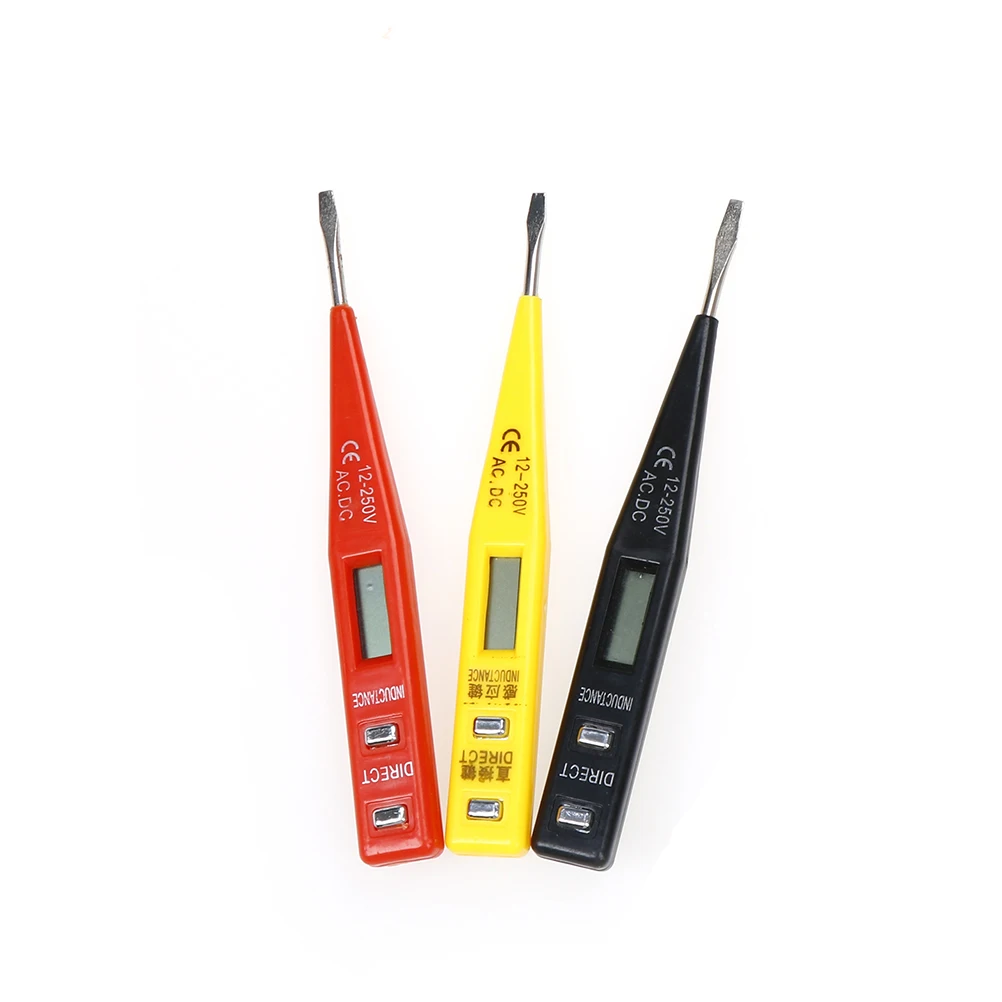 

Digital Test Pencil Multifunction AC DC 12-240V Multi-Sensor Electrical LCD Display Voltage Detector Test Pen Randowcolor