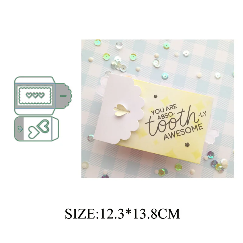 

LLove CCraft Heart Gift BAG 2019 NEW Metal Cutting Dies Scrapbooking for Card Making Photo Album DIY Embossing Cuts