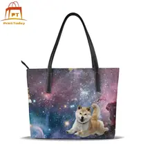 Сумка shba Inu, сумки с верхней ручкой, модные женские кожаные сумки, женские сумки для покупок