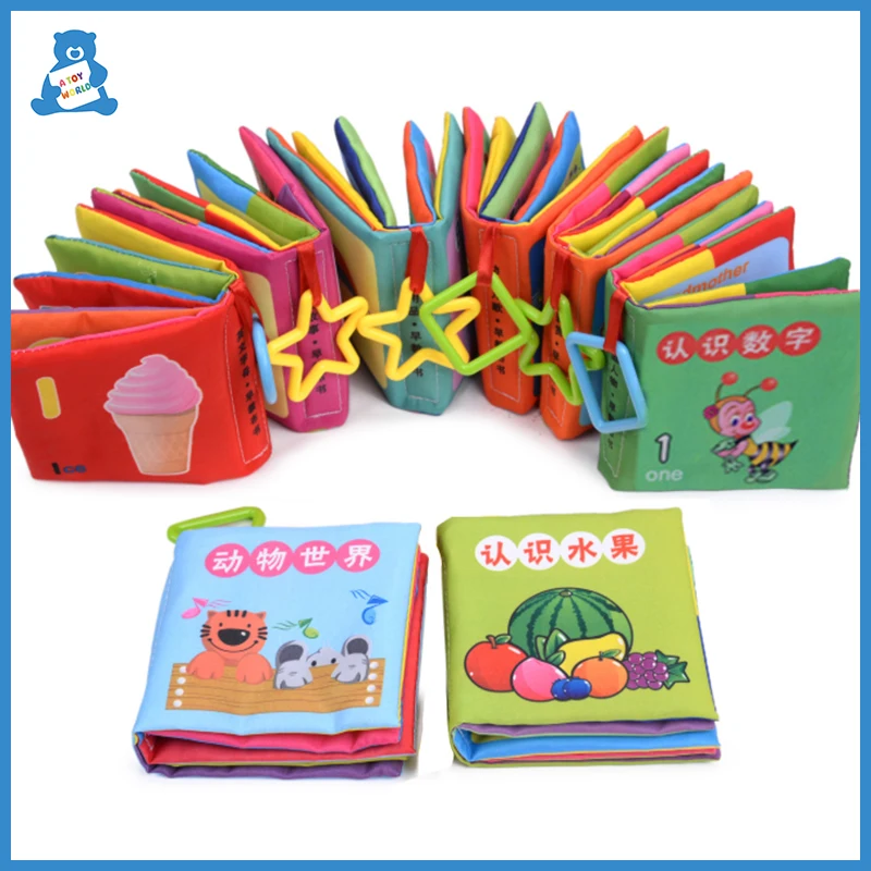 

Baby Rattles Mobiles Toy Soft Animal Cloth Book Newborn Stroller Hanging Toy Early Learning Educate Baby Toys Cute Fabric Book