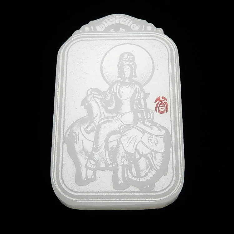 Натуральный Yuguanyin дракон змея патрон Святого кулон человек | Украшения и