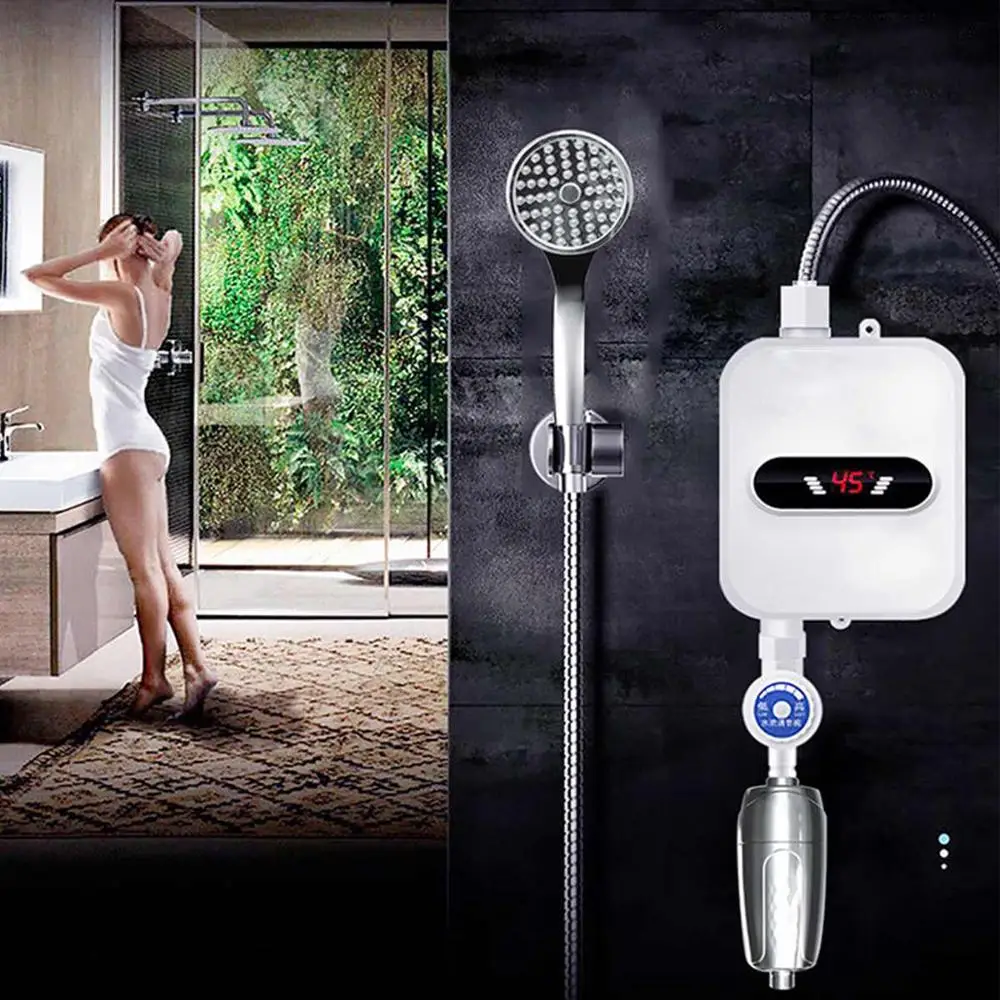 Waterheater Bathroom Kitchen Wall Mounted Instant Electric Hot Water Heater  Temperature Lcd Display,faucet Shower,home Appliance - Electric Water  Heaters - AliExpress
