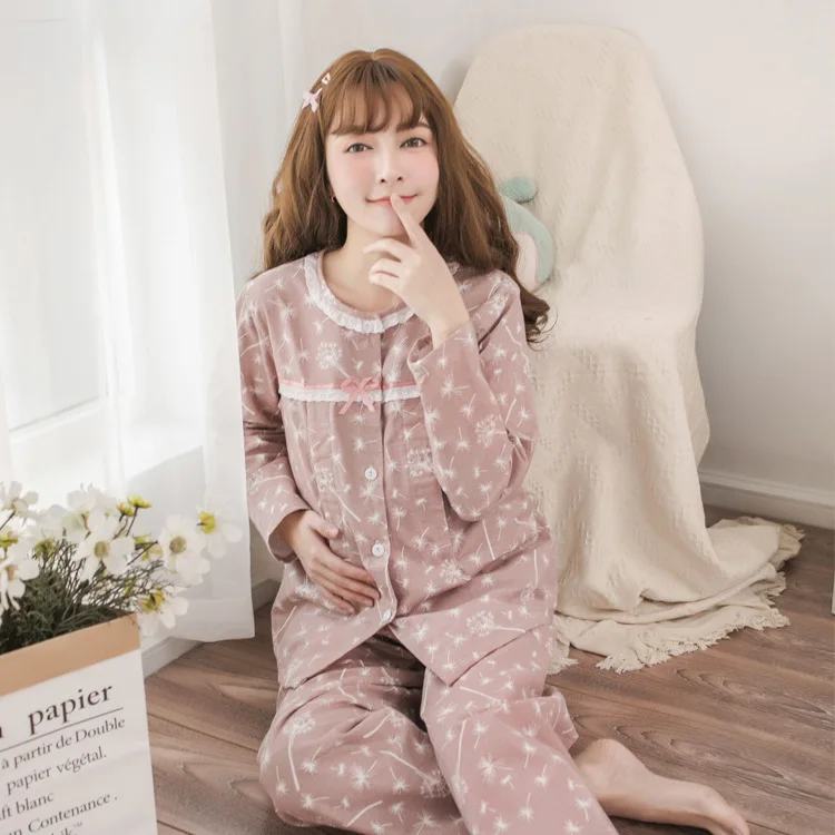 

Yan gui Beam Spring And Autumn Cotton Nursing Clothes Nursing Mouth Regulation Waist of Trousers Comfortable Breathable Pregnant