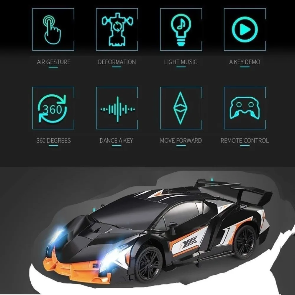 360 Geschwindigkeit Driften 1:12 Шкала роботер деформация авто-МОДЕЛ-спилзег для Киндер, трансформирующий роботер фернбедиенунг