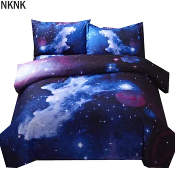 

3d Galaxy Duvet Cover Set Single double Twin/Queen 2pcs/3pcs/4pcs bedding sets Universe Outer Space Themed Bed Linen