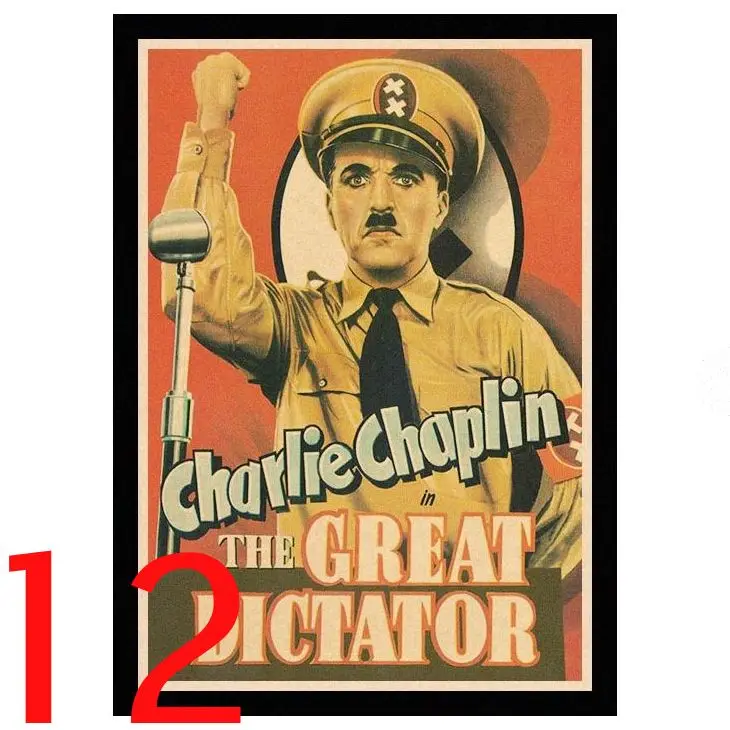 Идеальный JL Charles Chaplin город огни большой диктатор Ретро плакаты крафт обои высокое качество живопись для HBA73