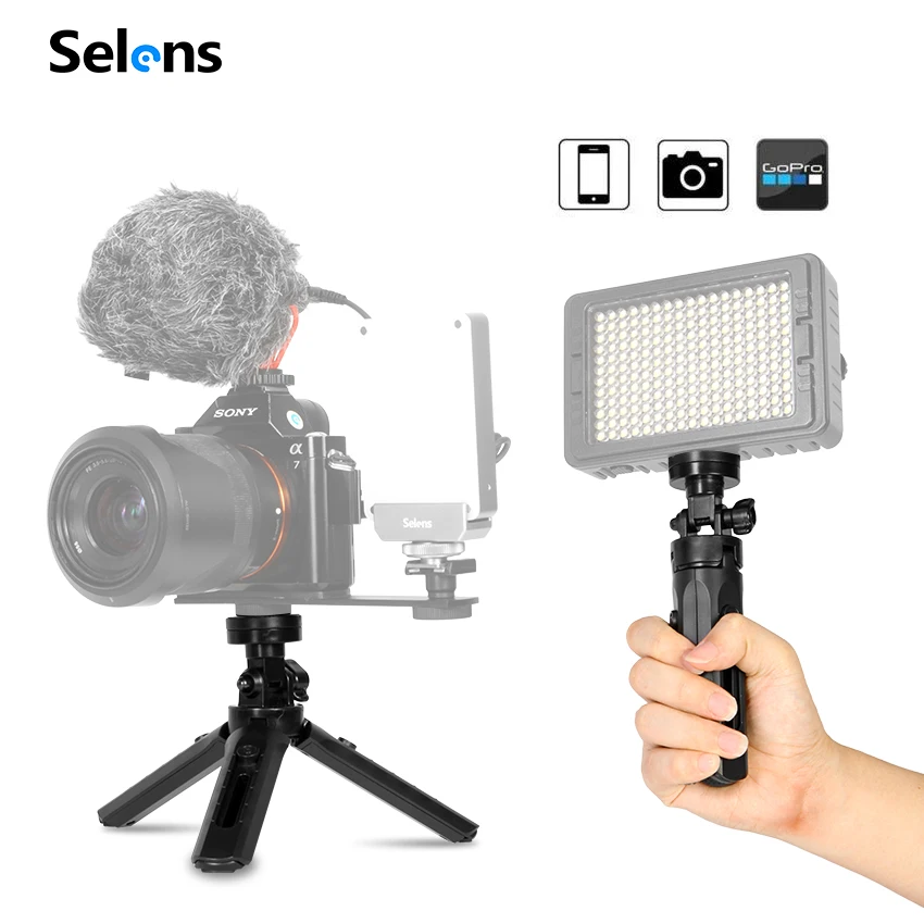 Selens мини настольная маленькая подставка для телефона Настольный штатив для камеры беззеркальная камера смартфон со съемной шаровой головкой
