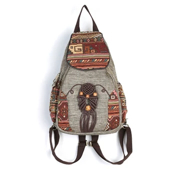 

Ladies Backpack Retro Girl Backpack Mini Backpack Geometric Print Backpack Tote