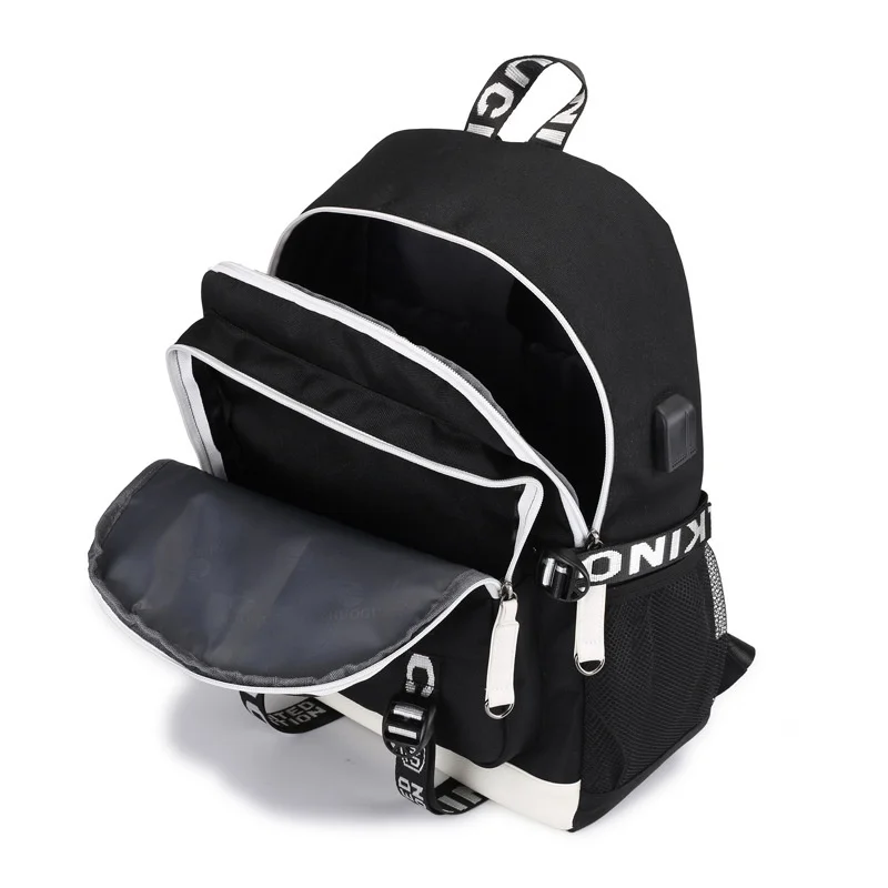 Рюкзак для школьников-подростков с изображением единорога, рюкзаки для девочек с зарядкой через USB, рюкзак для ноутбука, повседневный рюкзак для путешествий