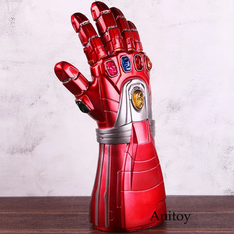 

Cosplay Avengers Endgame Iron Man Nano Gauntlet Infinity Glove With LED Light Action Figure PVC Collectible Model Toy
