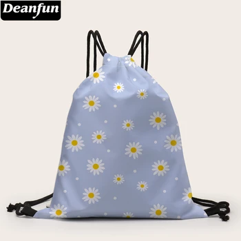 

Deanfun Purple Drawstring Backpack 3D Printed Daisy Women Drawstring Bag Gym Bag 60406