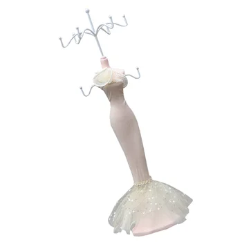 

Chic Resin Mannequin Jewelry Display Stand Organizer Hanging Rack Showing Shelf for Women Lady Gifts