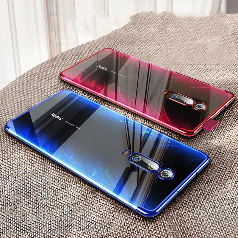 Прозрачный чехол для Xiaomi Mi 9T Pro мягкая задняя крышка с лазерным покрытием чехлы