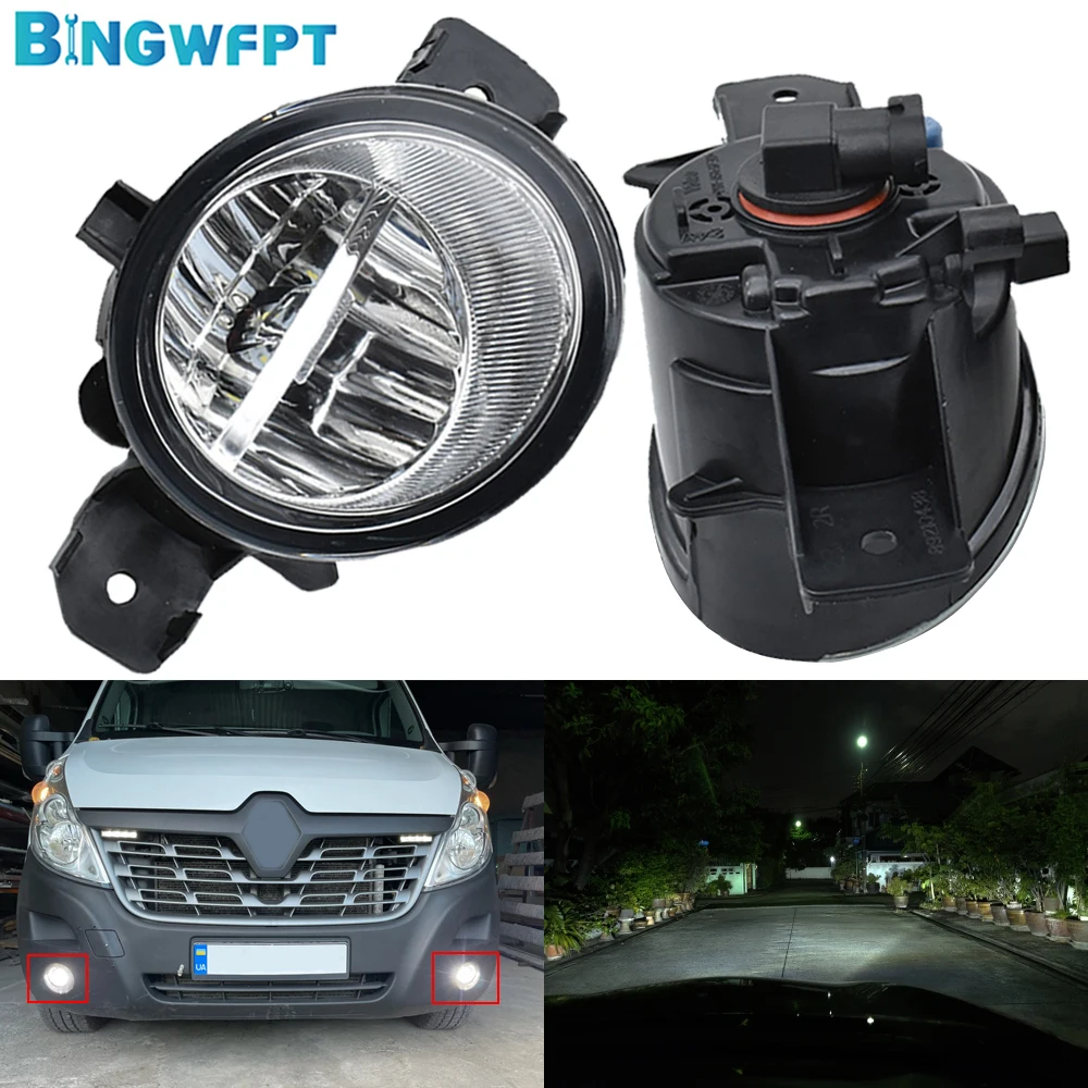 2x Car Led Bulb Fog Light Fog Lamp Daytime Running Light 12v For Renault Clio Grandtour Laguna