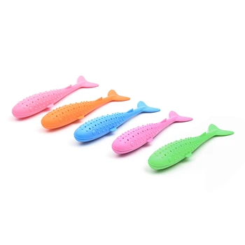 

Silicone Molar Stick Simulation Fish Shape Toothbrush with Catmint Teeth Cleaning Toy Teething Toy for Cats Cat Toothbrush Catni