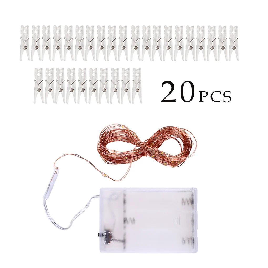 2M/5M/10M Photo Clip USB LED String Lights Fairy Lights Battery Operated Home Christmas Decoration Wedding Party Accessories - Испускаемый цвет: NO.1