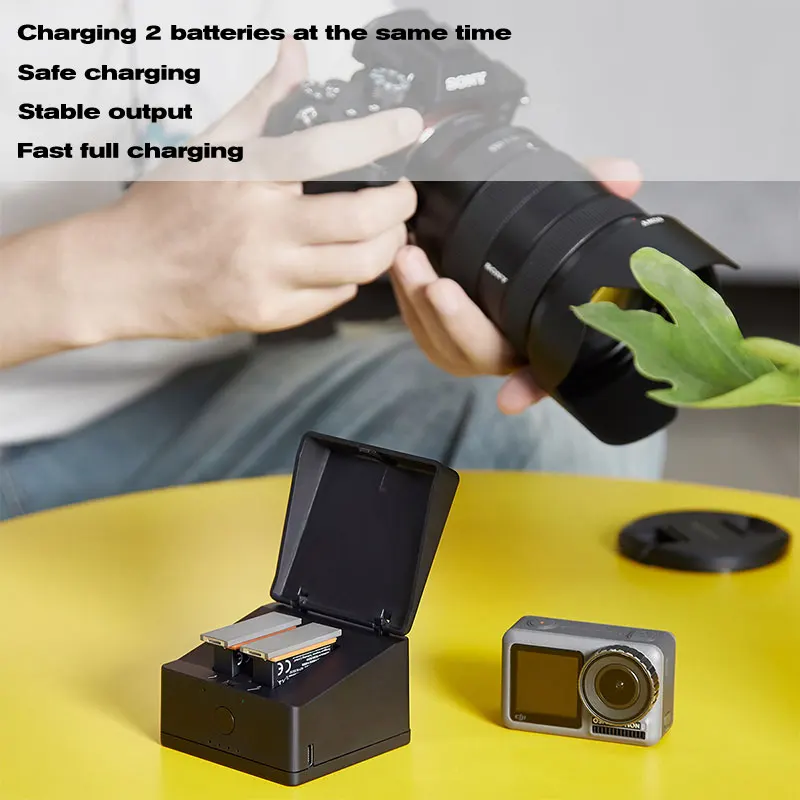 Чехол для зарядного устройства с зарядным устройством type-c In-put USB для DJI OSMO Action battery charger аксессуары