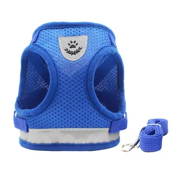 

Nylon Mesh Dog Harness for Small Medium Dogs Chihuahua Puppy Vest Reflective Walking Cat Harnesses Lead Leash
