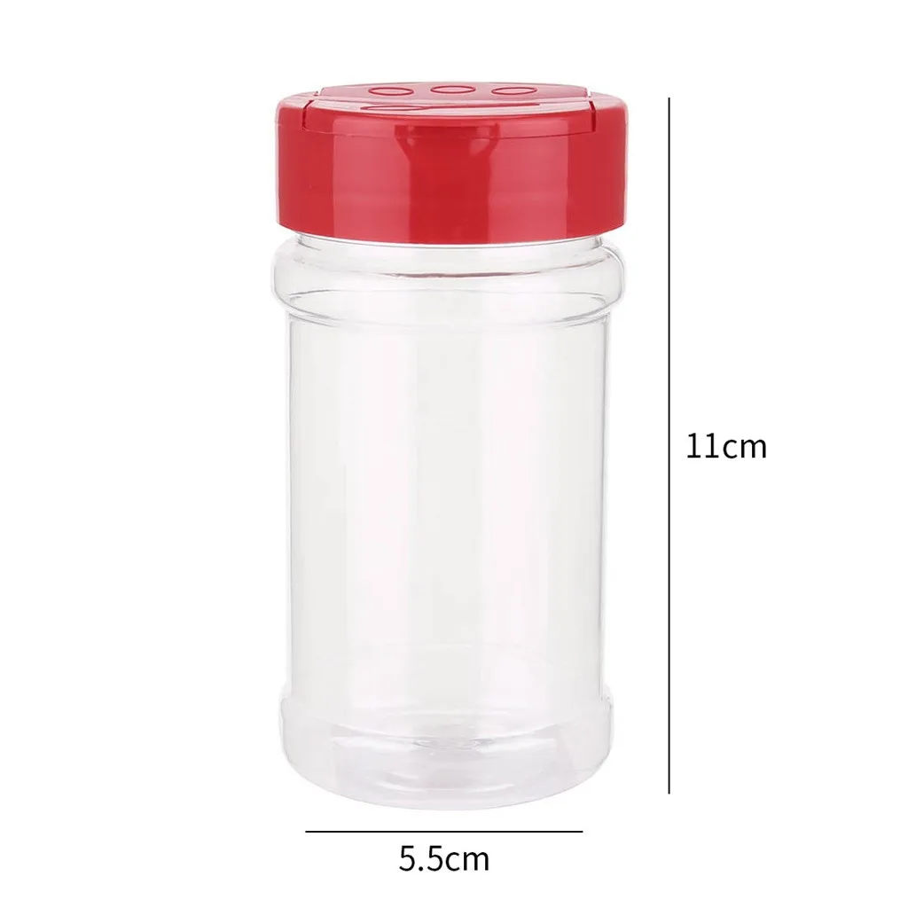 4PCS Spices Jar Plastic Seasoning Containers Box with Flip Cap Spice Pepper Sugar Salt Storage Bottle Boite De Rangement Cuisine