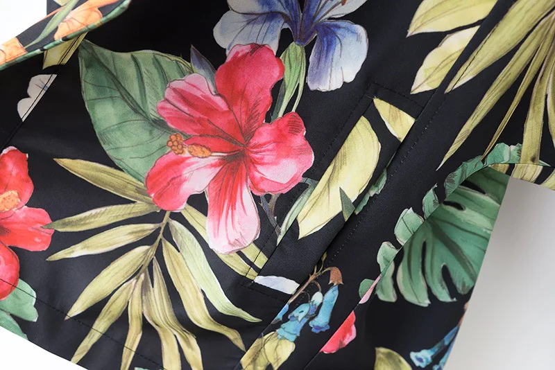 

2019 Western Style Summer New Style Autumn And Winter Flower Printed Bat Sleeve Thin Loose-Fit Coat Loose-Fit Suit