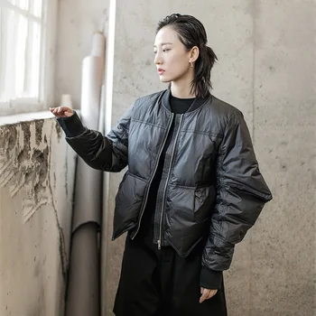 

AIGYPTOS Fashion down jacket stand-collar long-sleeved warm ladies parka fashion tide autumn and winter 2019 short down jacket