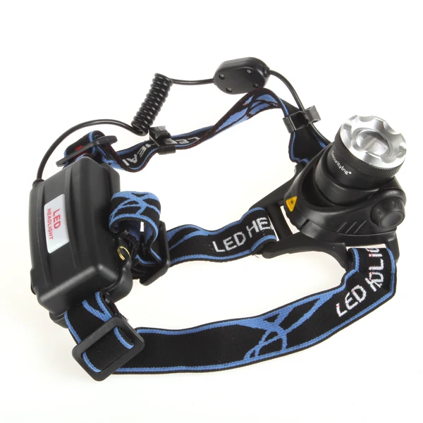 

1000Lm 90 Degree Adjustable LB-XL T6 LED Headlamp 3 Mode Zoomable LED Headlight with Separate Switch for Fishing Hiking Camping