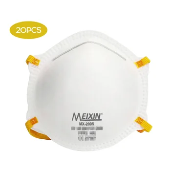 

20pcs Cup Type 3-layer Civilian Masks Dustproof Breathable Face Mask Respirator Non-woven Mask Safety Dust Mask Mascarillas