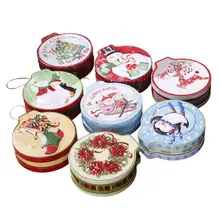 Железный круглое печенье банка коробка для хранения конфет коробка для упаковки сахара детский подарок на день рождения Рождественская елка висячие украшения