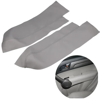 

Car Front Door Panel Leather Armrest Cover for Honda CRV CR-V 2007-2012 Grey