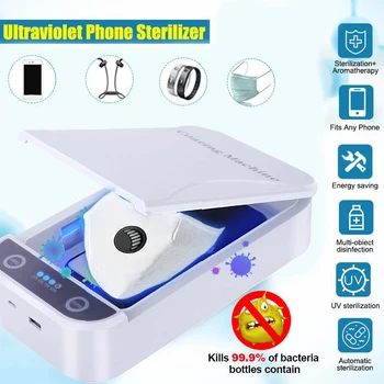 

UV Light Face Mask Sterilizer Box Anti Bacteria Ultraviolet Ray Disinfection for Jewelry Watch Phone Aromatherapy