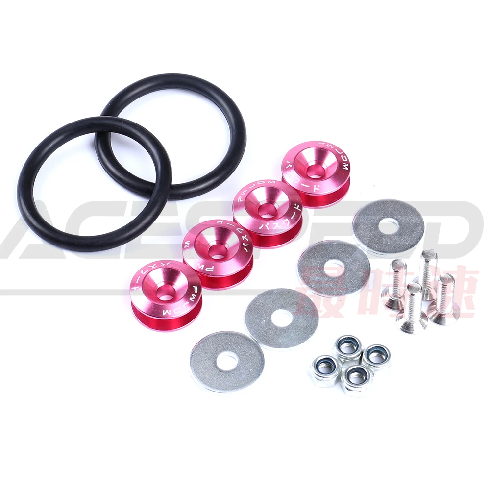 JDM Style Aluminum Bumper Quick Release Fasteners Fender Washers For Honda Civic Integra And Universal Car quick release fasteners