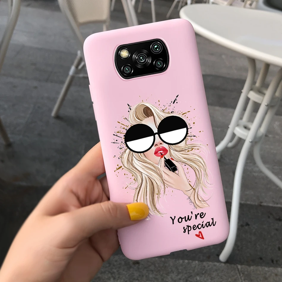 Poco X3 Case Candy Silicone Cover For Xiaomi Poco X3 NFC Phone Case Travel Girls Soft TPU Back Cover For Xiaomi PocoX3 X 3 Funda xiaomi leather case hard Cases For Xiaomi