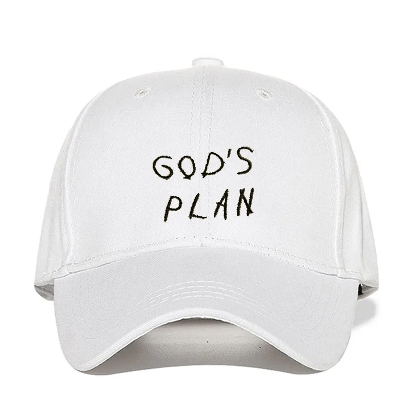 Хлопок GOD'S PLAN Dad Hat Aubrey Drake Hit Singles Snapbacks унисекс бейсболки концертная шляпа хип хоп раппер для женщин и мужчин - Цвет: white