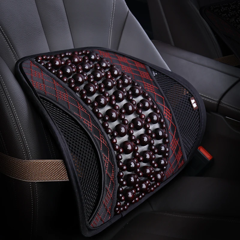 Car Seat Waist Cushion Office Chair Massage Back Lumbar Support Mesh Cushion Pad Black Mesh Back