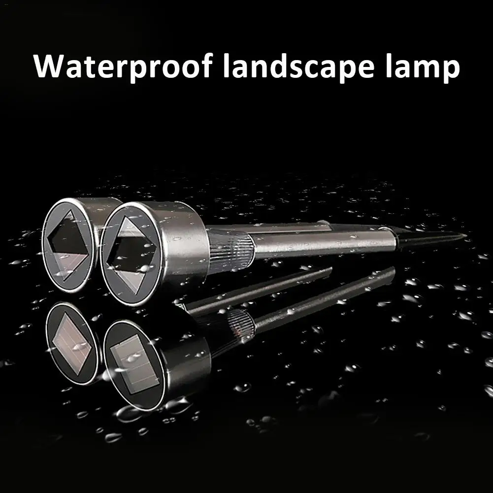 10 шт./лот нержавеющая сталь LED газонное освещение на солнечной батарее для декора