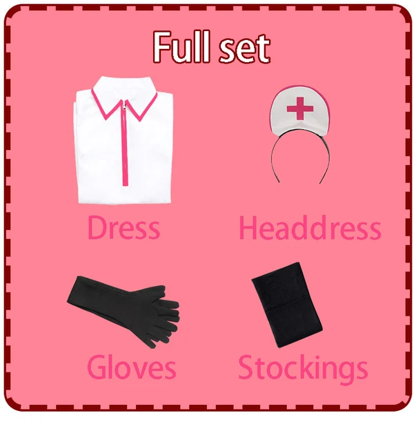 Anime Chainsaw Man Makima Cosplay Power Costume Sexy Nurse Uniform Wig Full Set Gloves Stockings costume