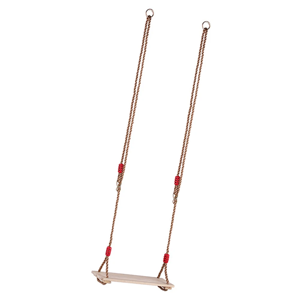 Wooden Hanging Swings Seat with 180cm Length Adjustable Rope, Swing Seat Replacement Swing Set Accessories
