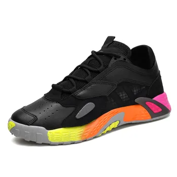 

SOLI2 colorful lightweight tennis shoes comfortable lace up Tie shoes men running shoes hollowed out sports shoes S4085-S4100