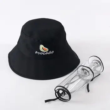 

Avocado Anti Droplet Face Protective Cover Mask Anti-Spitting Anti-Sun Women Fisherman Hat Cap with Face Shield Cover