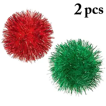 

Legendog 2Pcs Christmas Cat Ball Toys Cat Training Interactive Toy Cat Kitten Play Toy Pet Supplies For Christmas Cat Favors