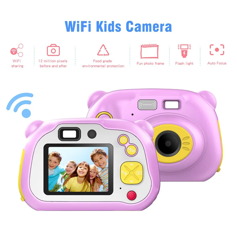 Wifi детская камера 1080P видеокамера s цифровая двойная линза 12MP вспышка светильник