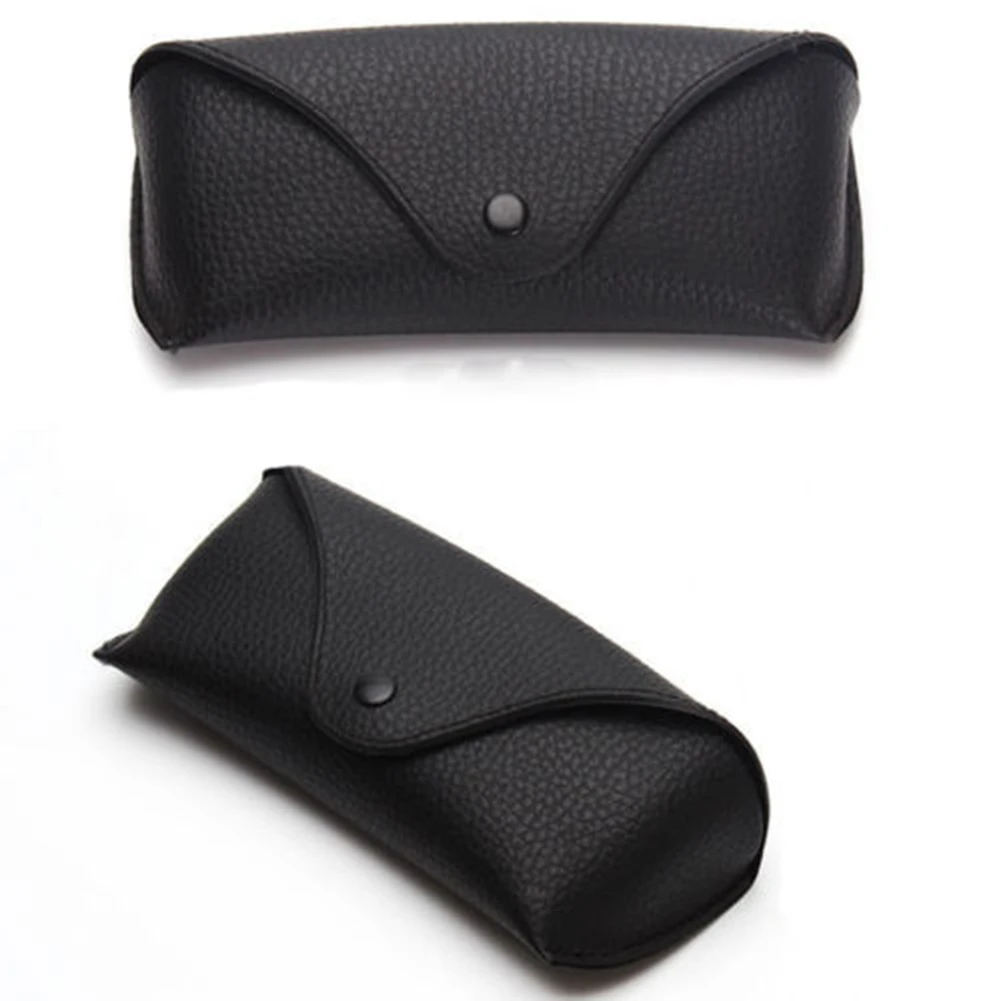 Glasses Case Portable Unisex Faux Leather Eye Glasses Sunglasses Holder Box Cover Folding Sunglasses Organizer