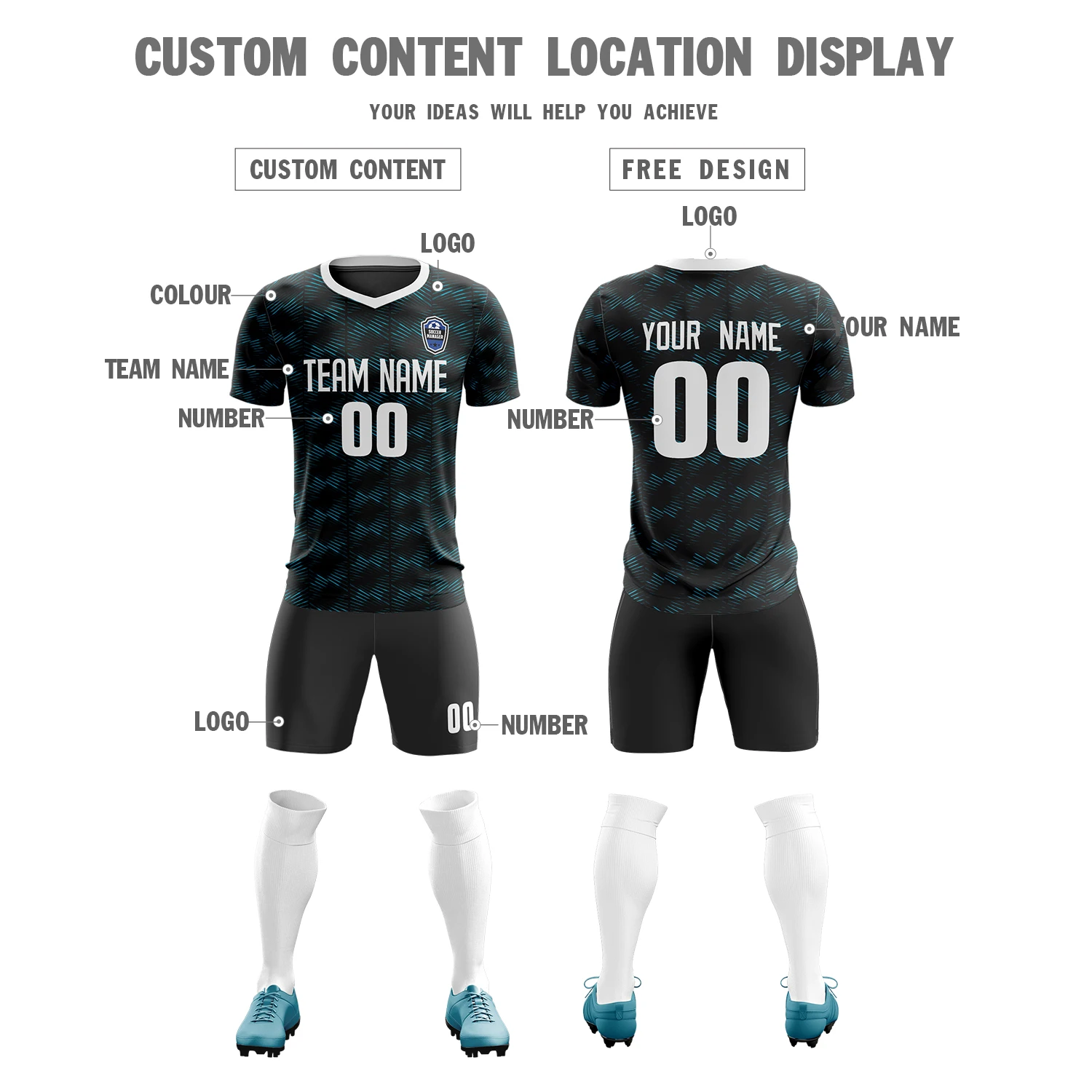 Custom Soccer Jersey Sets Design Printing Your Own Team Name Number  Football Game Training Sportswear for Men/Youth - AliExpress