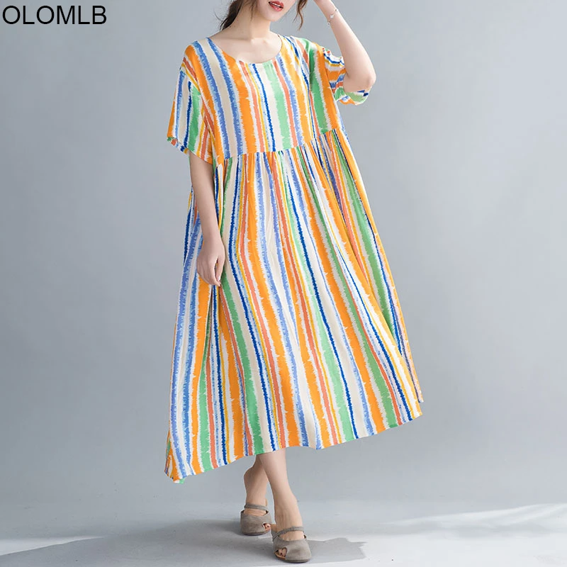 rainbow plus size sundresses