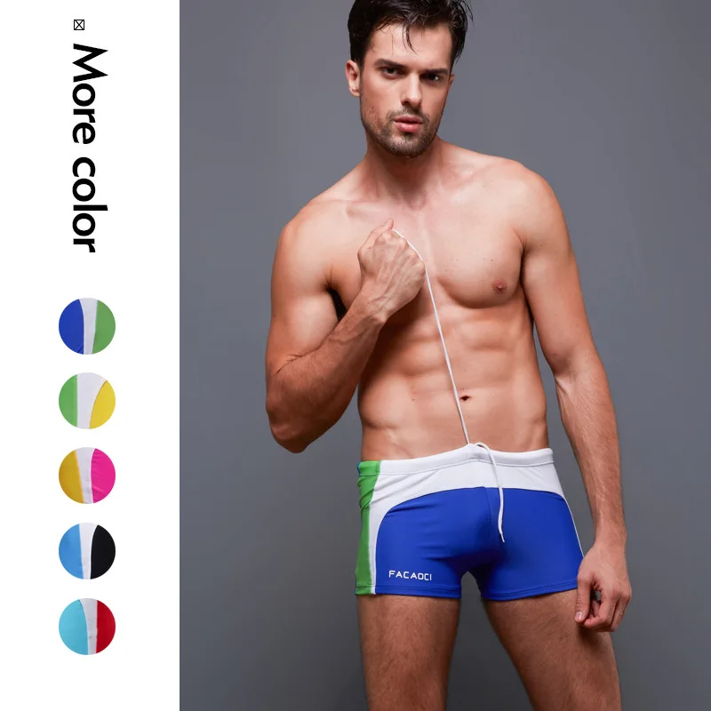 

Summer Men's Board Shorts Swimming trunks Trichromatic splicing plus size Men's sexy beach shorts A18103