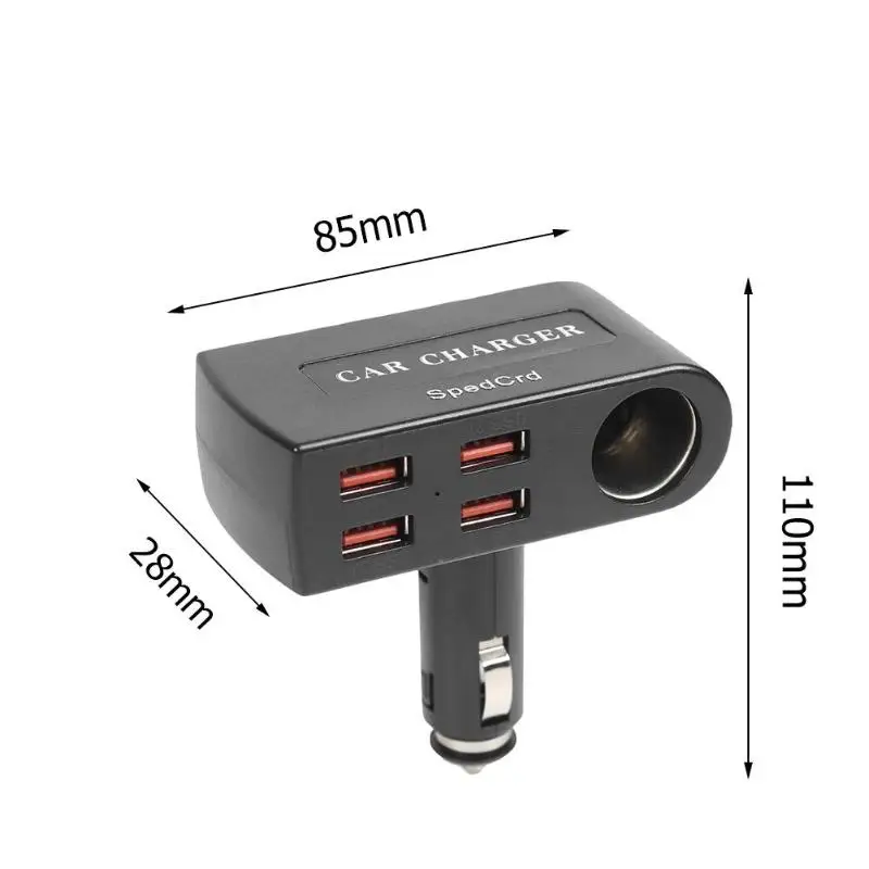 Автомобильное зарядное устройство 4 USB QC 3,0 адаптер для быстрой зарядки прикуриватель