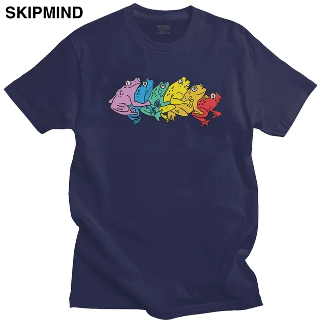 Funny Rainbow Gay Frog LGBT T shirt Men 