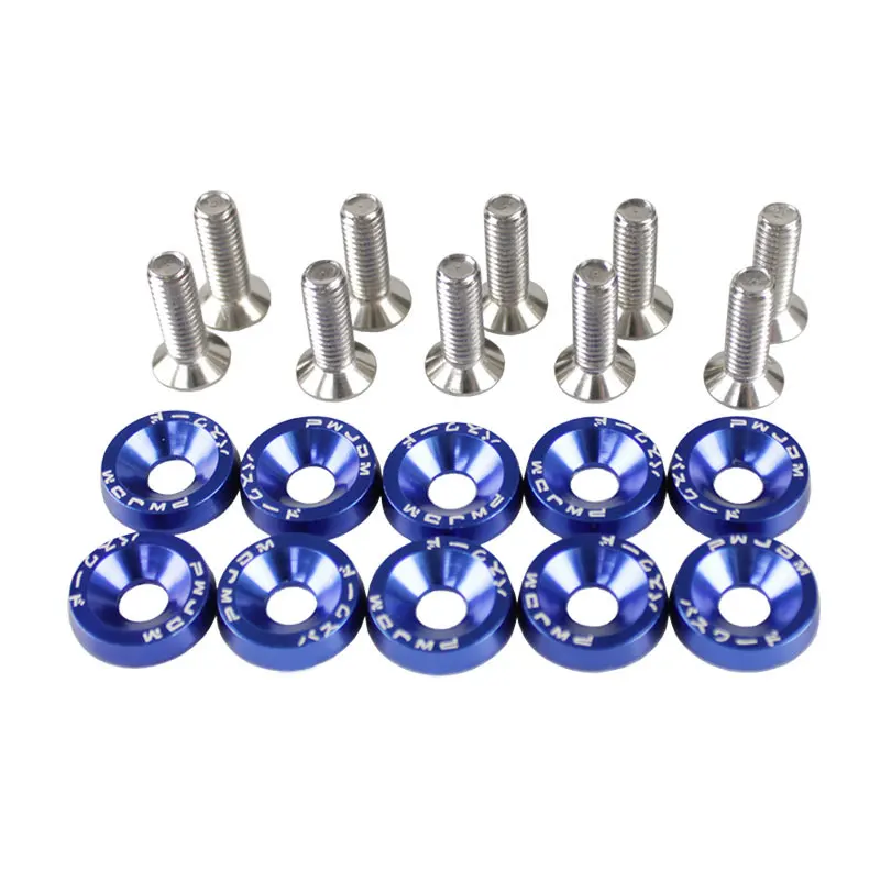 Jdm Style Aluminum Fender Washers (10pcs/pack) And M6 Bolt For Honda Civic  Integra Rsx Ek Eg License Plate Bolts Rs-qrf002 - Nuts & Bolts - AliExpress