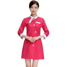 Эластичные медицинские скрабы, униформа для больничного персонала, красивая одежда для кормления, для салона, облегающая, модный дизайн, летняя, весенняя одежда